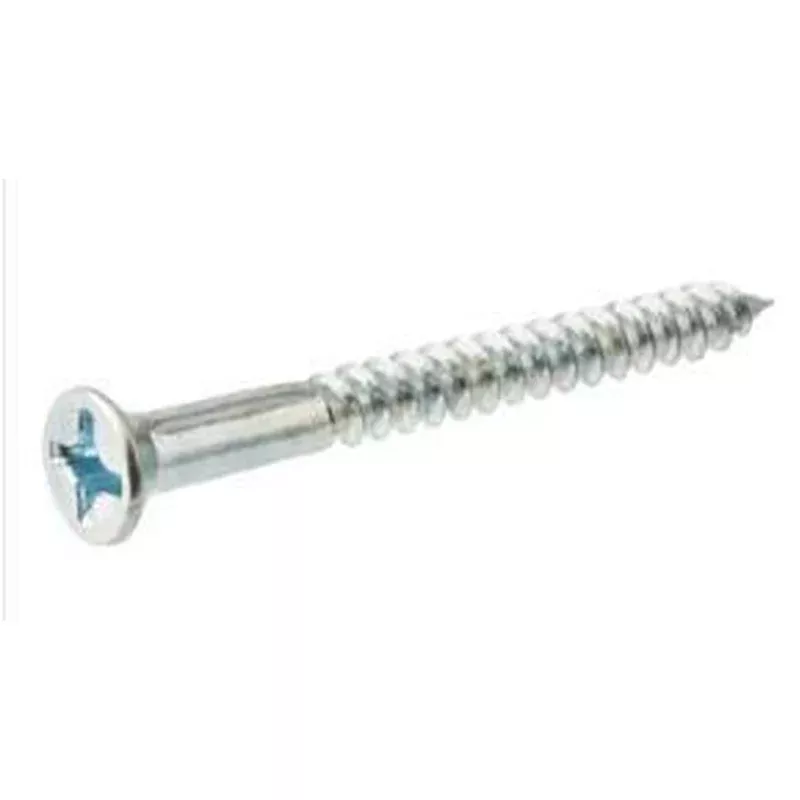 #12-11×4″ FLAT HEAD PHIL WOOD SCREW ZINC 100BX