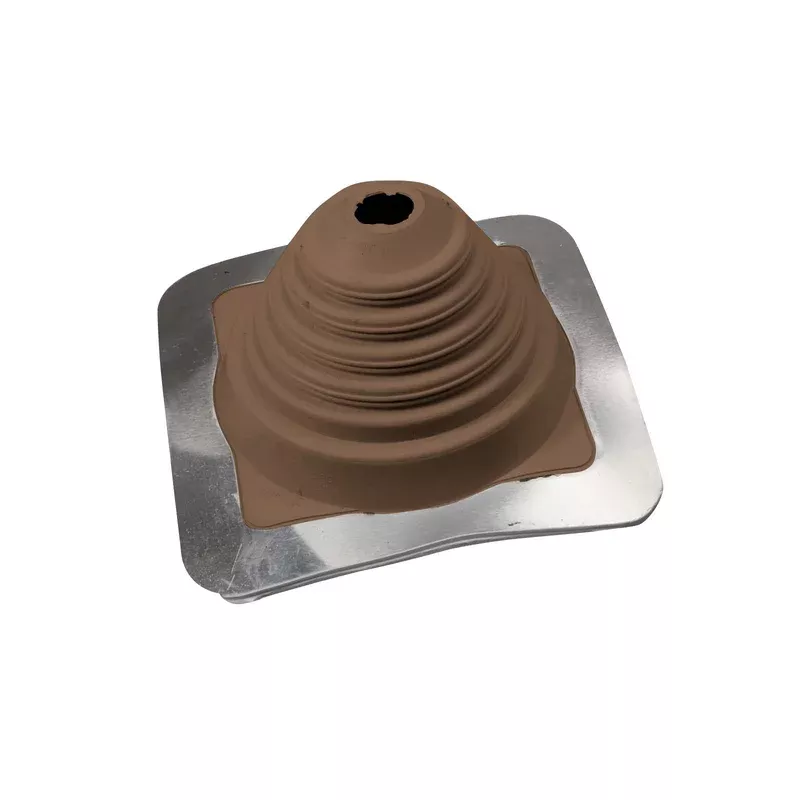 #2 Roofjack Square EPDM Pipe Flashing Boot for Metal Roof Brown
