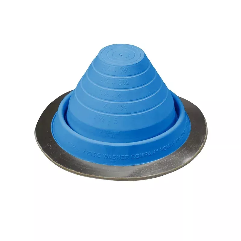 #3 Roofjack Round EPDM Pipe Flashing Boot for Metal Roof Light Blue