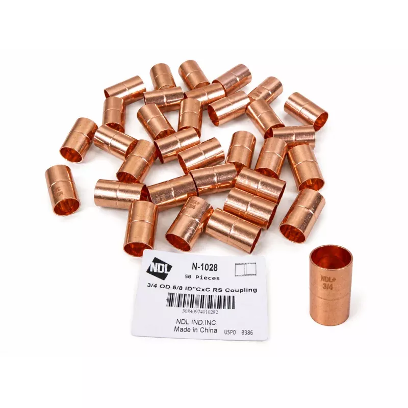 (32 PCS) NDL N-1028 Coupling 3/4" Rolled Stop Wrot Copper HVAC Refrigeration