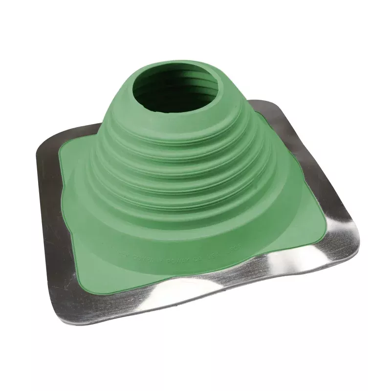 #5 Roofjack Square EPDM Pipe Flashing Boot for Metal Roof Light Green