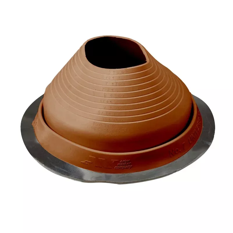 #7 Roofjack Round EPDM Pipe Flashing Boot for Metal Roof Terra Cotta