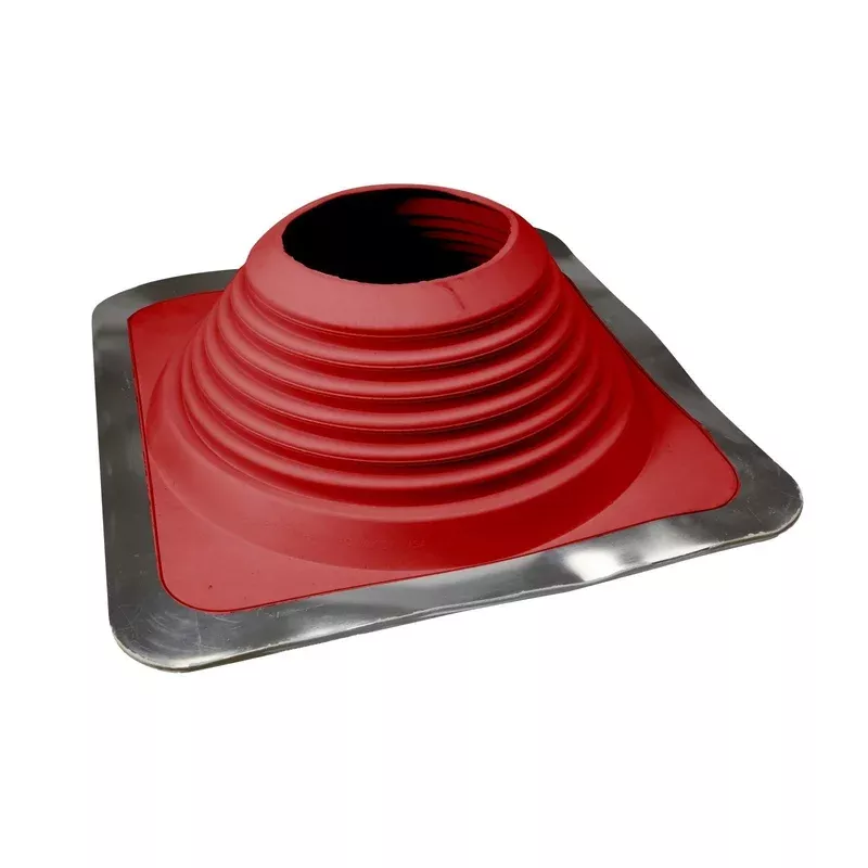 #8 Roofjack Square EPDM Pipe Flashing Boot for Metal Roof Bright Red