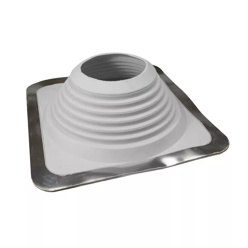 #9 Roofjack Square EPDM Pipe Flashing Boot for Metal Roof White
