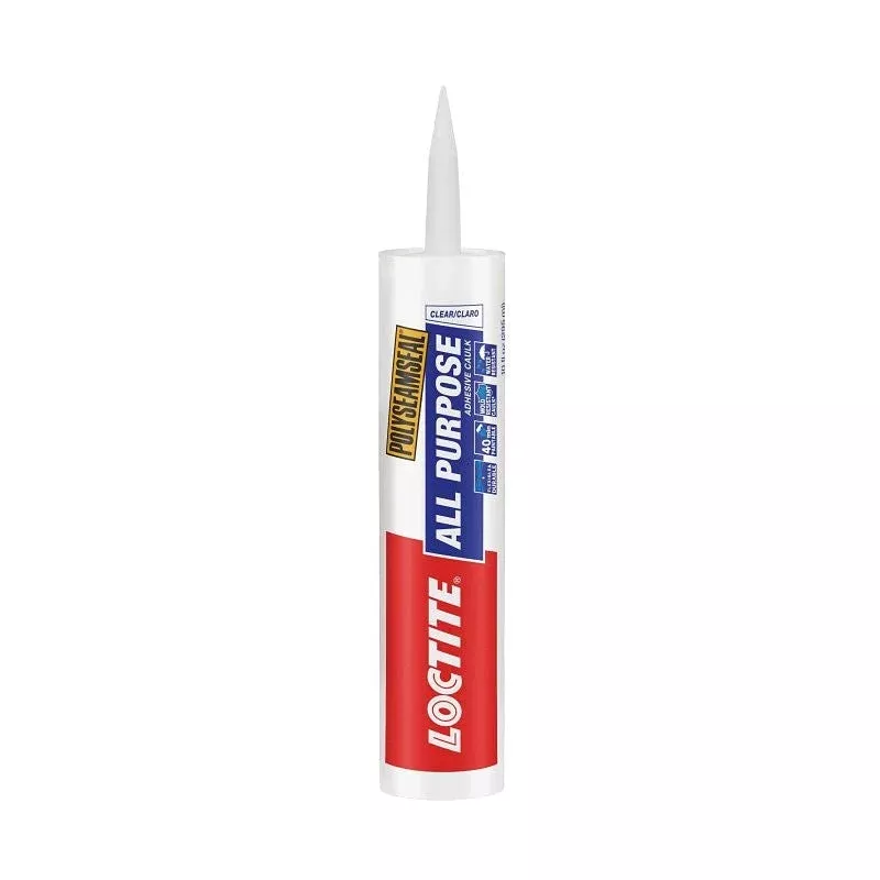 Loctite POLYSEAMSEAL 2154740 Adhesive Caulk Clear 24 hr to 2 weeks Curing 40 to 100 deg F 10 oz Cartridge (Pack of 12)