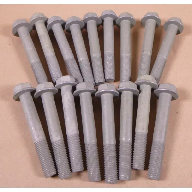 (Lot Of 17) M16 x 2.0 x 110mm Hex Head Flange Bolt, 10.9 Grade, 45mm Thread