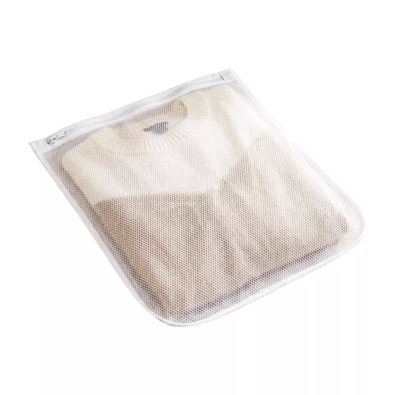 Zenna Home White Mesh Fabric Laundry Wash Bag